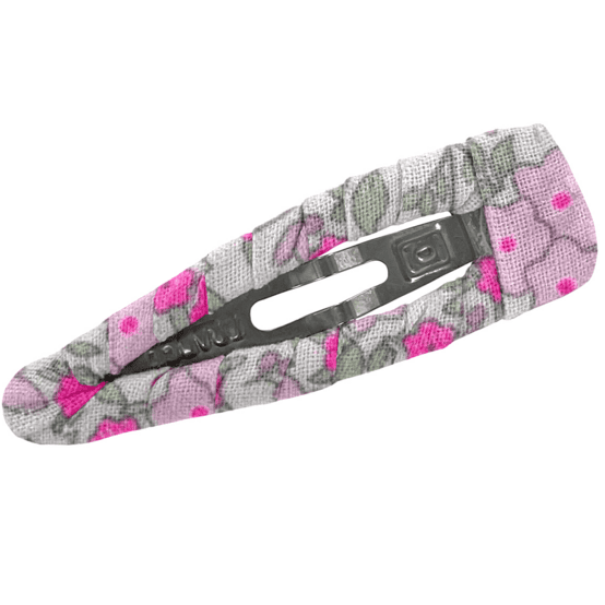 Barrette clic-clac tissu serenade fluo
