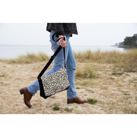 Rabat besace carré grand leopard