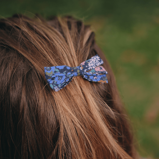 Barrette ruban petit  monet lilas