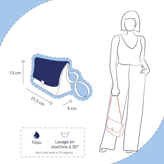 Base sac compagnon  suédine marine