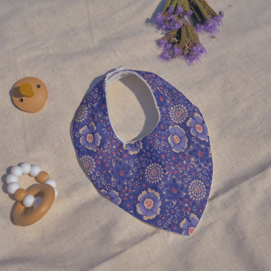 Bavoir bandana lavandula