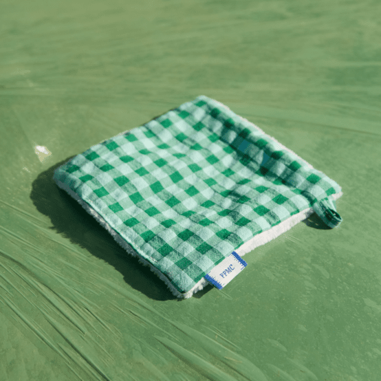 Carré Démaquillant Lavable vichy vert menthe