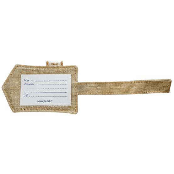 Etiquette bagage  lin pailleté