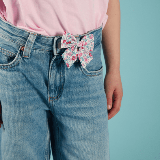 Barrette noeud papillon rose grenadine