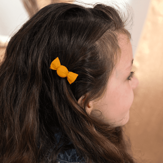 Petite barrette mini bonbon ochre