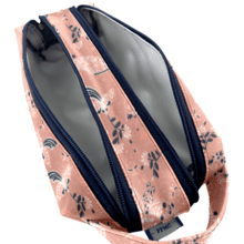 Trousse double compartiment oiseau bandana