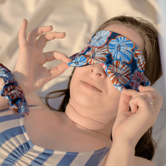 Masque de sommeil anémones rayées