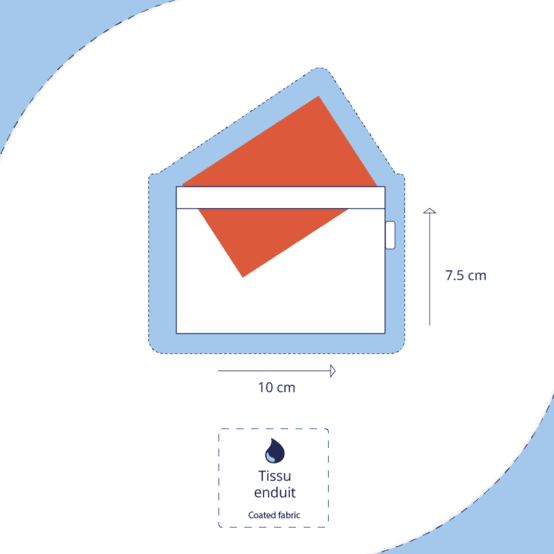 Porte badge lin cuivré