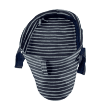 Sac Lunch Isotherme rayé argent marine