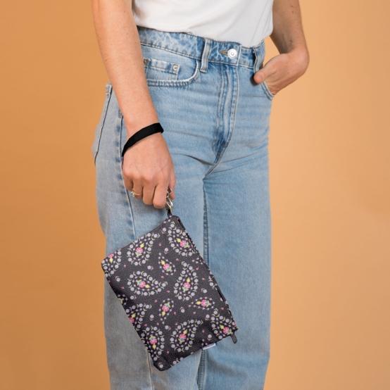 Pochette tissu bleudana