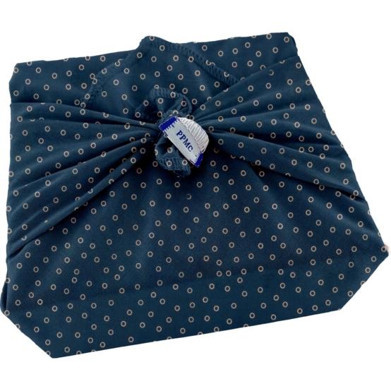 Furoshiki petit 35 x 35 cm bulle bronze marine