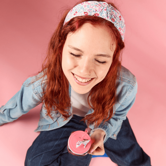 Serre-tête Large Croisé rose grenadine