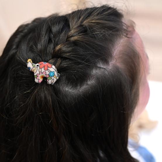 Barrette Eléphanteau mille et une fleurs