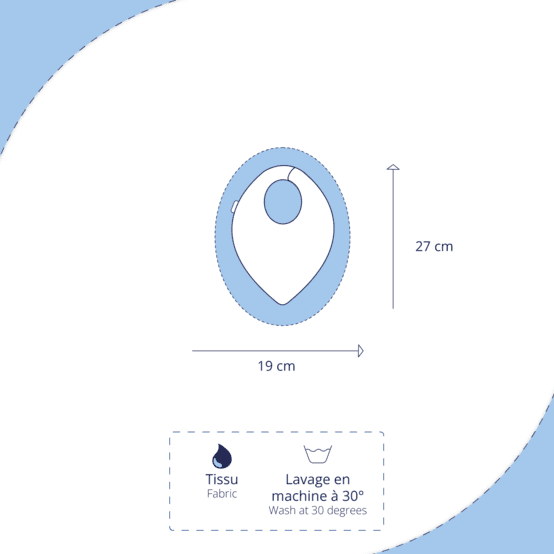 Bavoir bandana gaze pois or rose blush