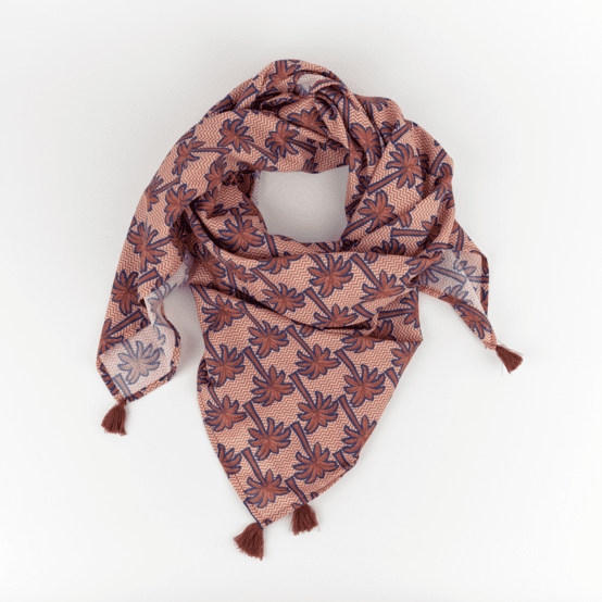 Foulard pompon palmeraie