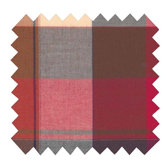 Tissu coton au mètre tartan lurex rubis