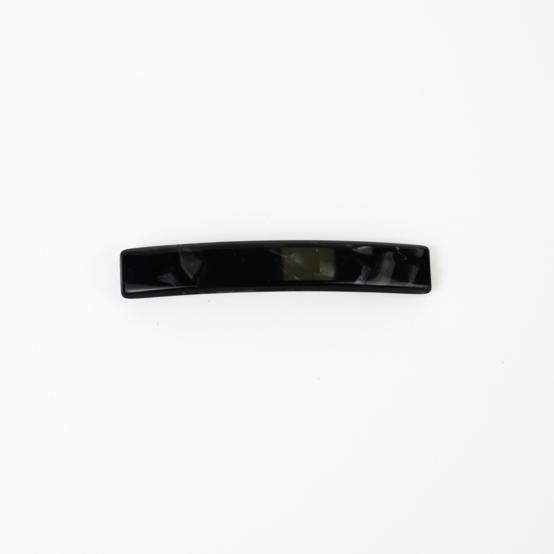 Barrette rectangle moyenne noir nacré