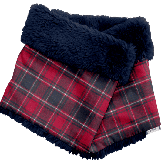 Echarpe tube enfant tartan rouge