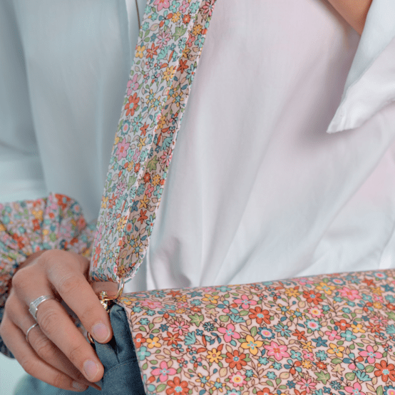 Bandoulière large mille et une fleurs