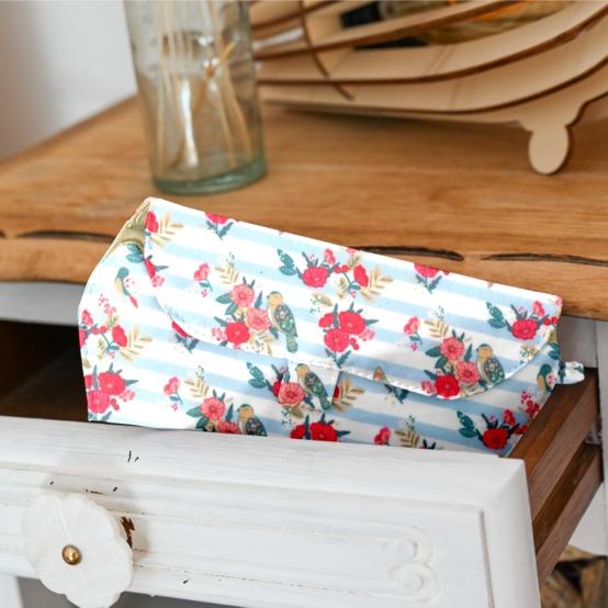 Etui à lunettes horizons fleuris