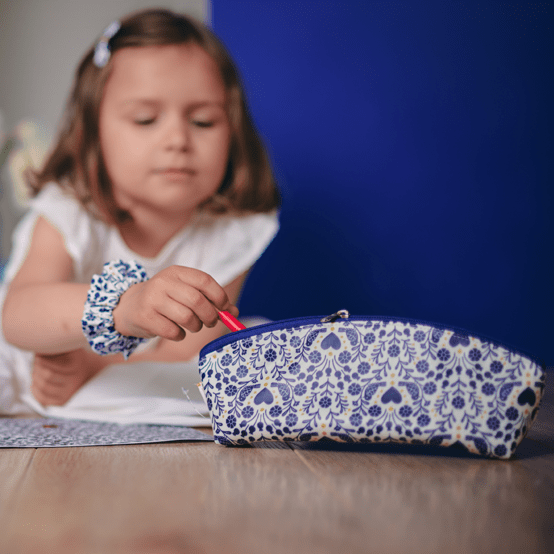 Trousse scolaire scandinavia bleu