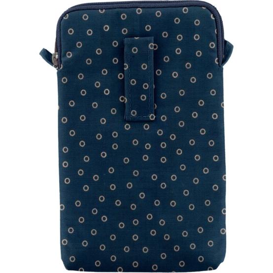 Pochette téléphone matelassée bulle bronze marine