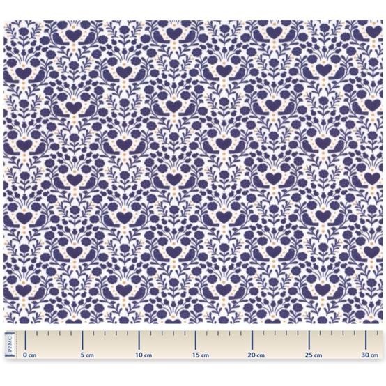 Tissu jersey scandinavia bleu