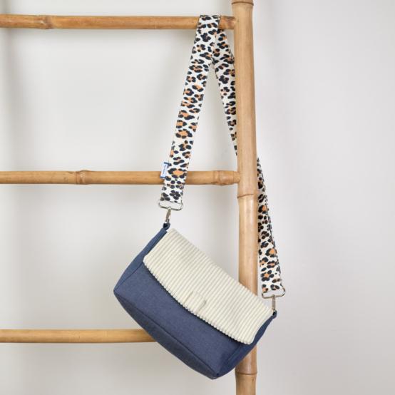 Rabat sac compagnon velours côtelé large ivoire