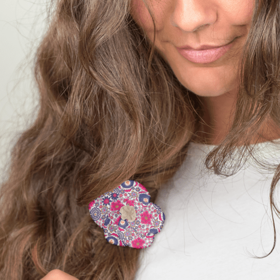 Petite Barrette Pétales de Fleur Lavandula Fuchsia ex2543