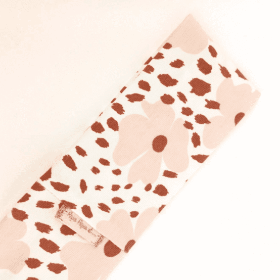 Bandeau jersey pensées nude terracotta