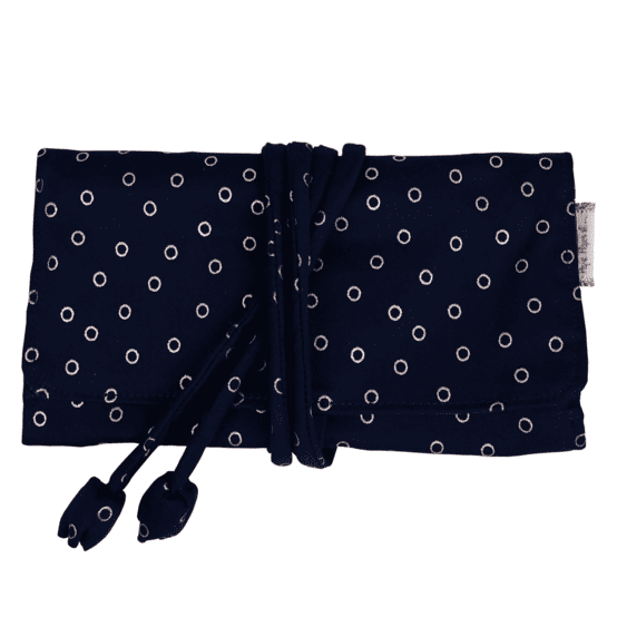 Pochette à bijoux bulle bronze marine