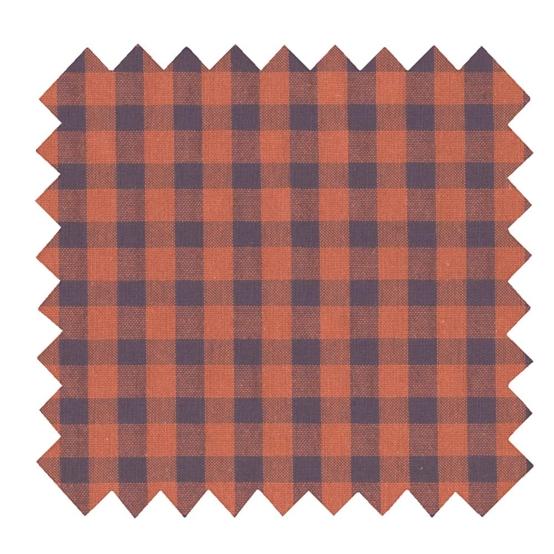 Tissu coton au mètre vichy caramel prune