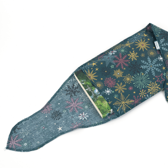 Fupochiki L (22 x 28 cm) ex2556 noel étoile de noel or vert bleu