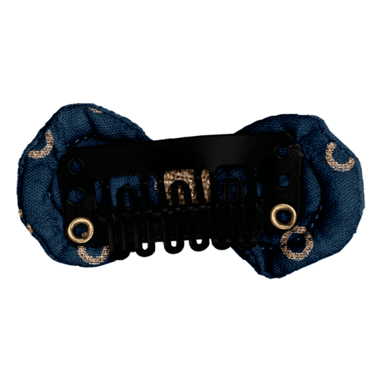 Barrette Noeud Anti-Glisse bulle bronze marine