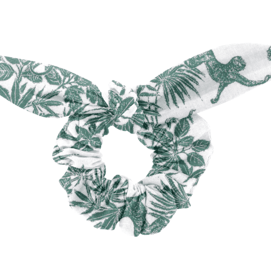 Chouchou nœud  jungle vintage