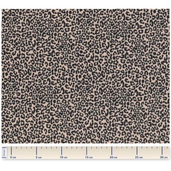 Tissu jersey léopard beige noir