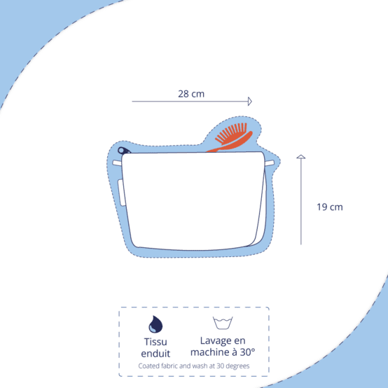 Trousse de toilette bulle bronze marine