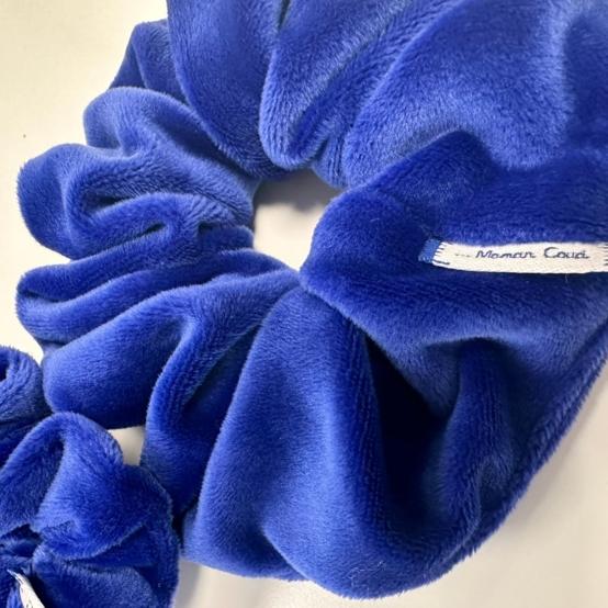 Chouchou velours bleu navy