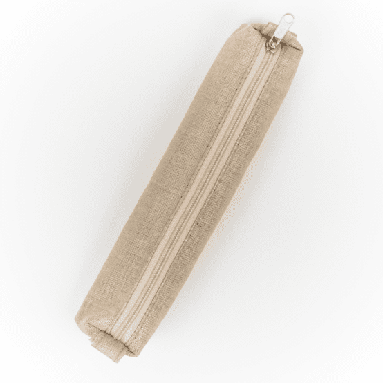 Trousse étui lin doré