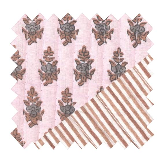 Tissu matelassé ex2613 indienne rose pale matelassée