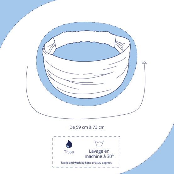 Bandeau fichu Adulte rêve de jasmin