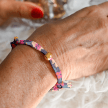 Bracelet tissu Lisa hippie fleurie