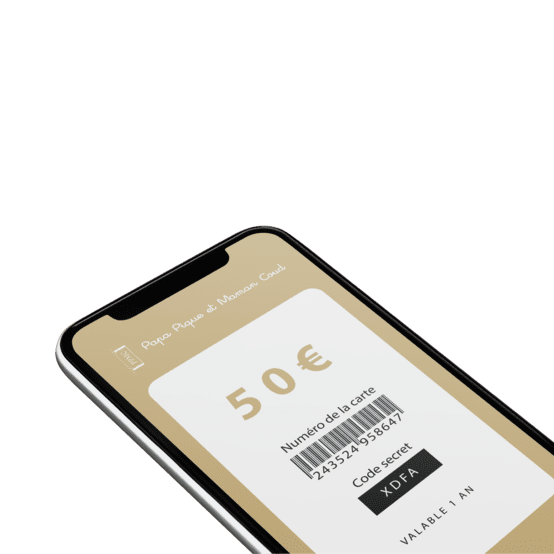 Carte cadeau envoyée par e-mail