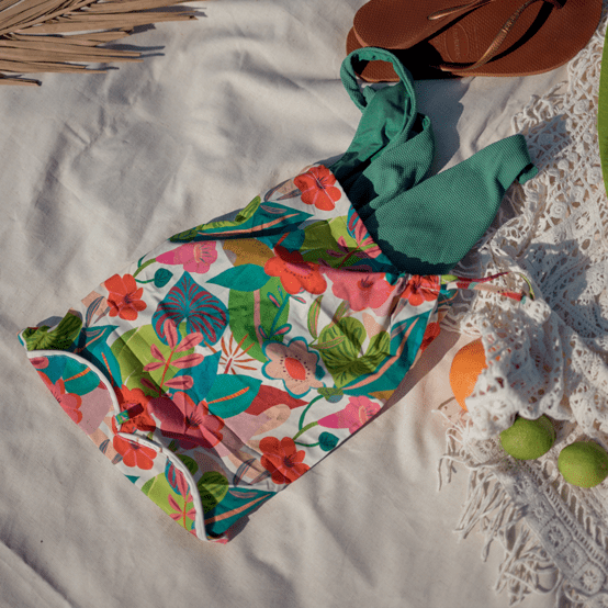 Pochette lingerie fleurs des iles