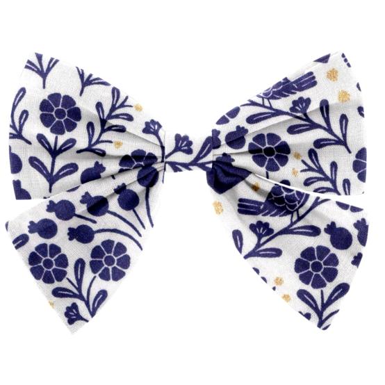 Barrette noeud papillon scandinavia bleu