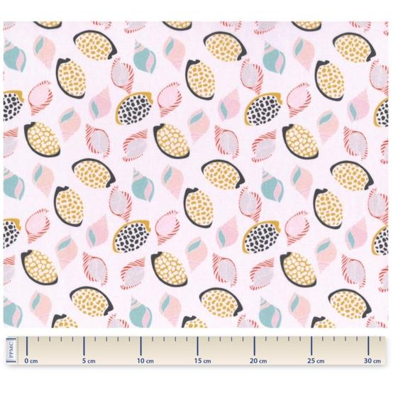 Tissu jersey coquillages et crustacés
