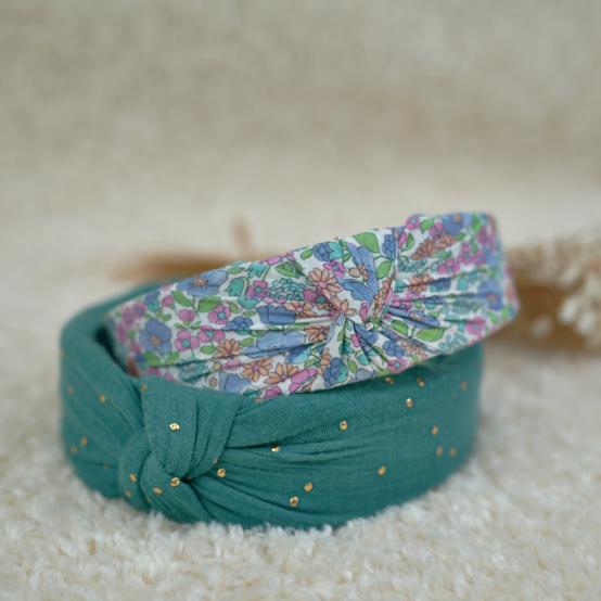 Serre-tête Large Croisé pastel fleuri