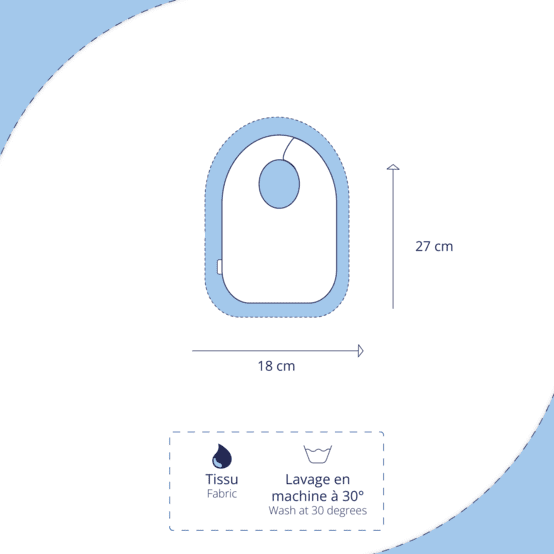 Bavoir Bébé romance fleurie