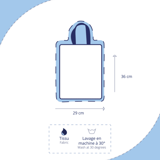Sac Cadeaux Moyen - 29 x 36 cm oiseaux bleu