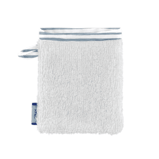 Mini-Gant Démaquillant rayé bleu blanc
